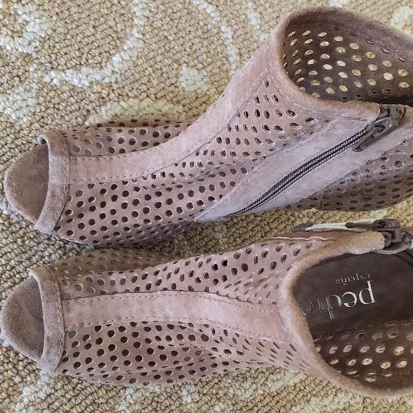 Pedro Garcia Sylvana Suede Peep Toe Boots - Picture 7 of 8